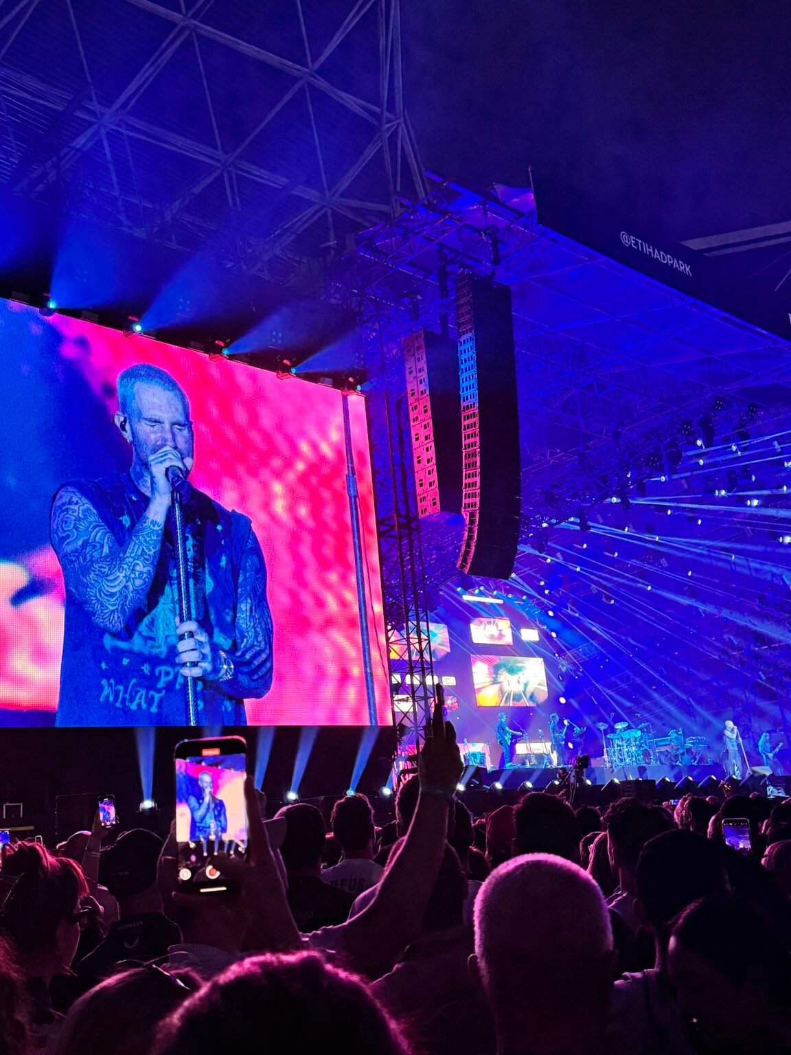 Maroon 5 Live - Etihad Park 2024 night time